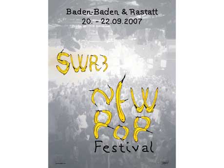 New Pop Festival Plakat 2007 - Baumgärtel/ handsigniert Bild des Artikels: New Pop Festival Plakat 2007 - Baumgärtel/ handsigniert